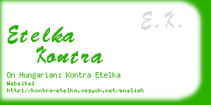 etelka kontra business card